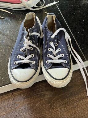 Converse Kids Navy Blue Low Top Sneakers